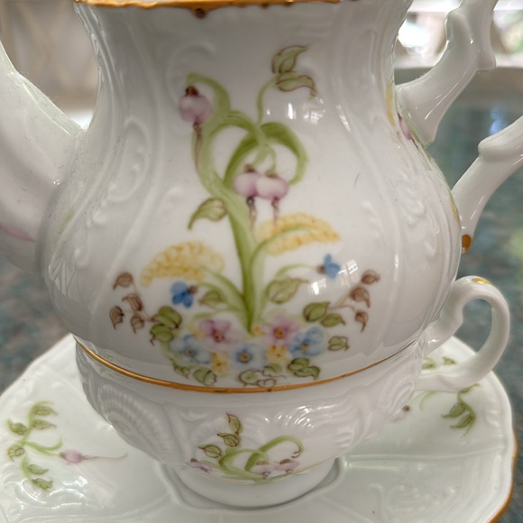 Lissi Kaplan Hand painted tea for one ! So beautiful! - Picture 3 of 12